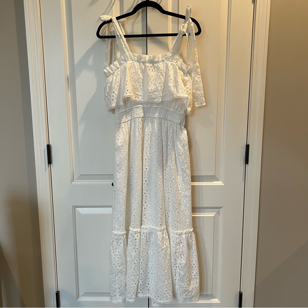 Vici Collection Eliza Eyelet Midi Dress S
